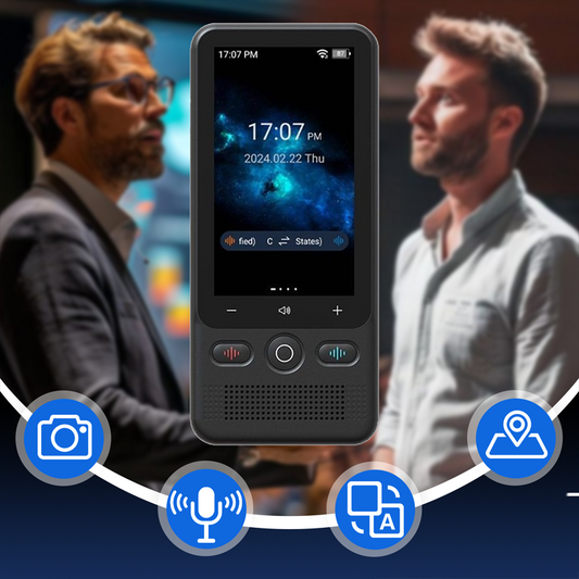 📢📢 Sconto del 57%!! ⏰📲 Dispositivo di traduzione portatile 2 in 1 – Traduzione in tempo reale, 🌍 138 lingue offline, 🔋 Batteria a lunghissima durata | Perfetto per chi viaggia in tutto il mondo ✈️