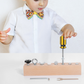 Tavola Montessori in Legno con Cacciavite - Gioco Educativo per Sviluppare la Motricità Fine