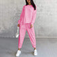 🌸✨Completo 2 Pezzi da Donna: Felpa a Maniche Lunghe con Orlo Asimmetrico e Pantaloni