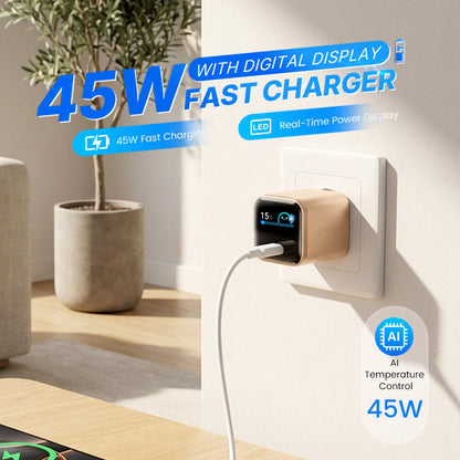 🔥Novità 2026🔥 Caricabatterie rapido da 45 W con display digitale