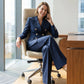 💼 60% DI SCONTO! ✨ Tailleur moderno da donna con autorità – Abito a righe stile principessa, blazer strutturato e pantalone ampio elegante 👖