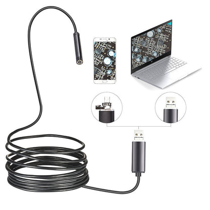 Telecamera Endoscopica USB Impermeabile con Luce LED per Ispezione