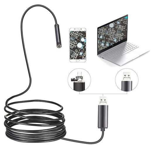 Telecamera Endoscopica USB Impermeabile con Luce LED per Ispezione