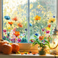 💐 Saldi Caldi per il Nuovo Anno 💞 Adesivo da Finestra con Bouquet Floreale Colorato 🖼️ (Tagliabile su misura)