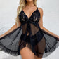 Set Pigiama Femminile con Canotta in Pizzo e Scollo a V