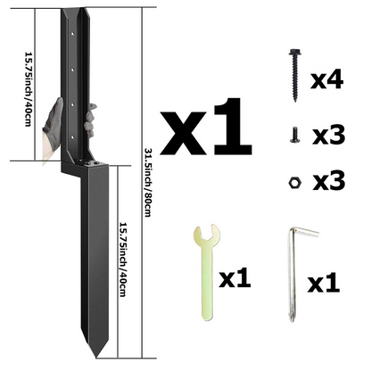 Kit di Riparazione Robusto per Pali di Recinzione