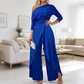 👗 ORA SCONTATO DEL 50%! ✨ Elegante tuta monospalla da donna – Gamba ampia e fluida, dettaglio gonna a portafoglio e tessuto traspirante di alta qualità per un look chic 💃