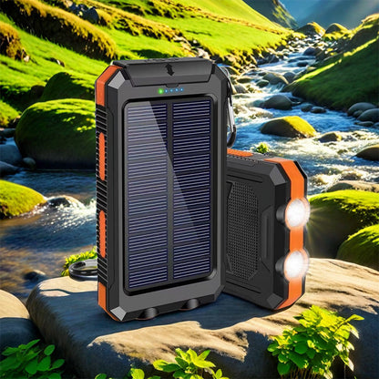 ☀️Powerbank solare da 10000 mAh, caricabatterie solare con doppia lampada a LED, powerbank da viaggio e campeggio #TOP PICKS