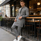 👔 Sconto del 50%! 🔥 Completo da uomo moderno con tunica e pantaloni con colletto alla coreana – Design elegante, vestibilità comoda e perfetto per le occasioni festive 🎩