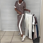 💜OFFERTA DELL'ULTIMO GIORNO - SCONTO DEL 59%💜 Set composto da pantaloni e top casual con scollo a V da donna