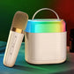 Apparecchio per karaoke portatile con 2 microfoni wireless