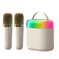 Apparecchio per karaoke portatile con 2 microfoni wireless