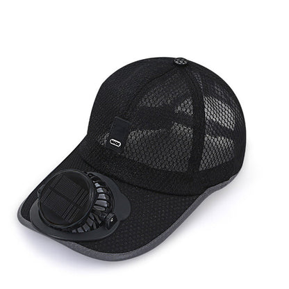 Cappellino da baseball traspirante con ventola solare integrata