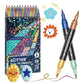 🎨Pennarelli a pennello con effetto glitter🥇✨: crea opere d'arte scintillanti con estrema facilità 🥳(🌈24-96 colori | Scorrimento fluido senza intasamenti | Non trasudano📝)