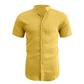 📢📢 Sconto del 30%!! ⏰ Camicia estiva da uomo a maniche corte e collo alla coreana – Tessuto traspirante, vestibilità moderna e ideale per il tempo libero o il lavoro 💼