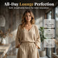 Completo elegante 3 pezzi: pantaloni a gamba larga, cardigan e top