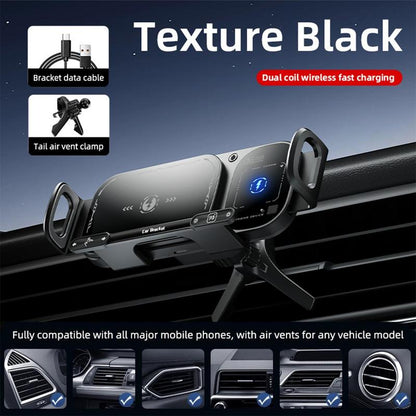 Supporto Telefono Auto con Ricarica Rapida Wireless 15W per Smartphone Pieghevoli e Standard