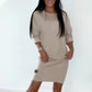 Abito Felpa Donna Casual a Girocollo