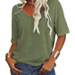 T-shirt Donna Casual con Scollo a V e Manica Corta