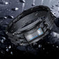 ⌚✨ Orologio da uomo Cool Binary in acciaio inossidabile con cinturino a LED, modello alla moda con luce blu🔵💙, orologio sportivo con placcatura sottovuoto
