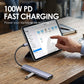 Hub USB-C 5 in 1 Portatile con Uscita HDMI 4K