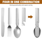 Set di posate portatile 4 in 1 in acciaio inox