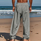 Pantaloni da Uomo alla Moda in Lino - Vestibilità Morbida con Tasche