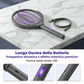 Racchetta elettrica per insetti con luce UV