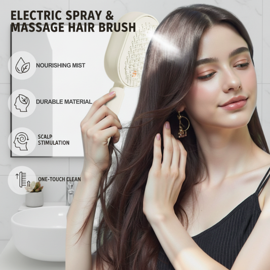 📢📢Sconto del 50%!! ⏰Spazzola Elettrica Massaggiante con Nebulizzatore a Vapore per Capelli