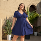 👗 V-Neck Twist Front Dress – Pockets, Flowy, Versatile ✨