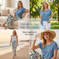 Completo donna con top a nodo laterale e pantaloni fantasia