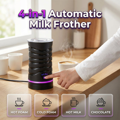 📢📢50% DI SCONTO!! ⏰Montalatte elettrico automatico da 600 ml, silenzioso, con riscaldamento e spegnimento automatico