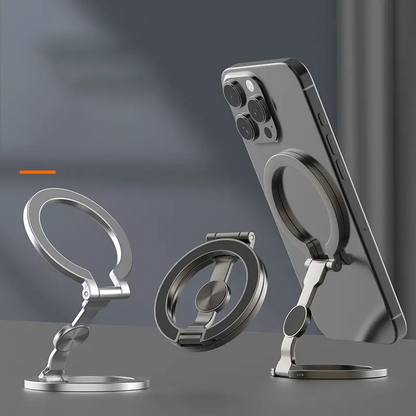 ❄️Estate 50% Sconto!📱Supporto Magnetico Pieghevole per Telefono con Anello – Robusto Stand Metallico per Smartphone da Scrivania, Video & Chiamate