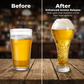 Large Capacity Ornate Embossed Beer Glass