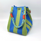 👜✨ Borsa secchiello in maglia – righe chic, capiente, perfetta per le vacanze!