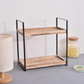 Versatile 2-Tier Wooden Organizer Rack