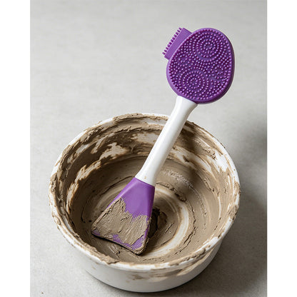 Pennello e detergente per maschera viso in silicone 2-in-1
