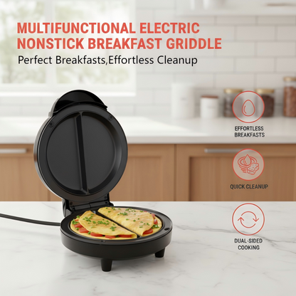 🍳 50% DI SCONTO ORA! 🔥 Piastra Elettrica Multifunzione Antiaderente per la Colazione – Superficie antiaderente, riscaldamento uniforme e cottura versatile – Perfetta per pancake, uova e colazioni complete 🥞