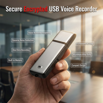 Registratore Vocale USB Portatile ad Alta Definizione con Cancellazione del Rumore