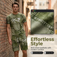 🎉 Saldi 2026 — Oltre 33.000 Venduti! 👕 Set T-Shirt e Pantaloncini da Uomo con Stampa Denim Finto 🧢