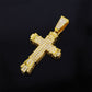 Full Rhinestone Hip-hop Bold Cross Pendant Necklace