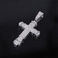 Full Rhinestone Hip-hop Bold Cross Pendant Necklace
