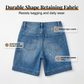 Bermuda in denim da donna a vita media con tasche