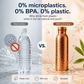 ❄️Sconto del 50% per la freschezza estiva!💧Borraccia di alta qualità realizzata al 100% in rame massiccio – Senza plastica e ispirata all’Ayurveda