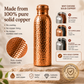 ❄️Sconto del 50% per la freschezza estiva!💧Borraccia di alta qualità realizzata al 100% in rame massiccio – Senza plastica e ispirata all’Ayurveda