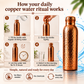 ❄️Sconto del 50% per la freschezza estiva!💧Borraccia di alta qualità realizzata al 100% in rame massiccio – Senza plastica e ispirata all’Ayurveda