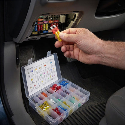 🎉 🔥 50% DI SCONTO – OFFERTA LIMITATA!🔌Set da 300 fusibili per auto | Tutti i tipi comuni • Con scatola portaoggetti