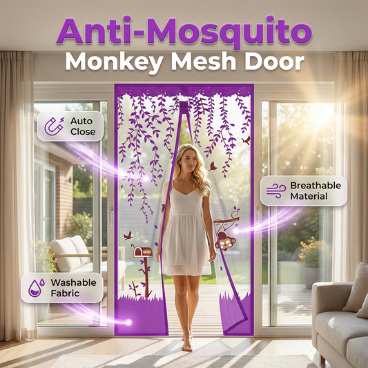 Porte moustiquaire avec motif de singe