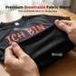 T-shirt nera da uomo casual a maniche corte con slogan tedesco divertente