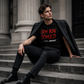 T-shirt nera da uomo casual a maniche corte con slogan tedesco divertente